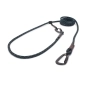 Preview: EASYLONG Hundeleine TWIST - M - 4m - schwarz mit blauen Stichen